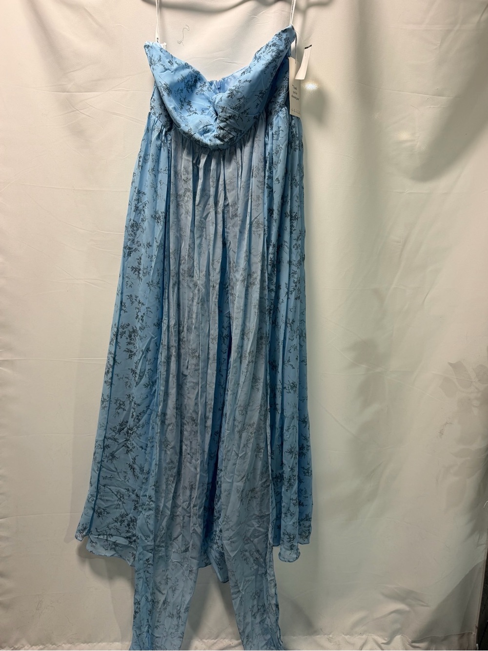 Light Blue Floral Maxi Skirt